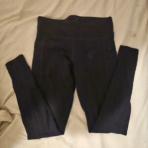 Tommy Hilfiger Polo Club Logo Black Leggings (Juniors or Petite Women)